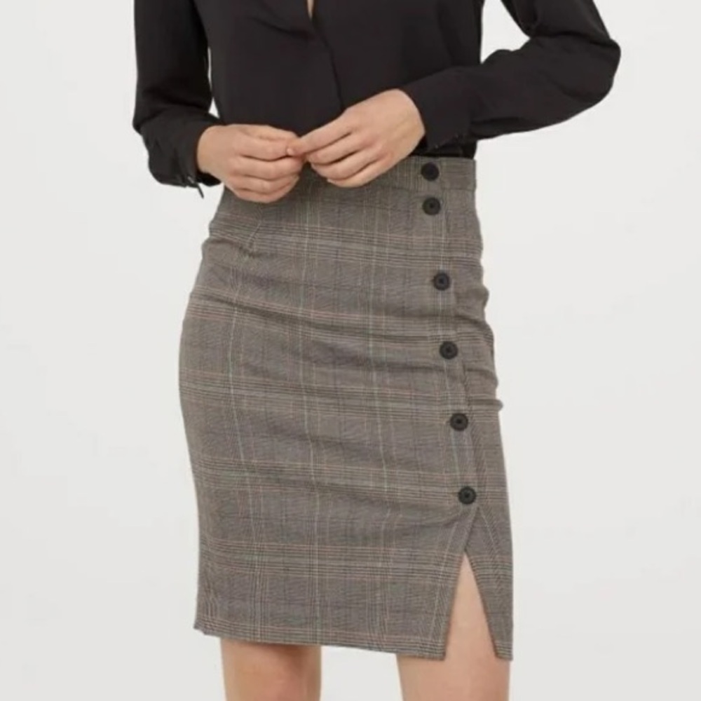 2/$20 H&M Plaid Pencil Skirt